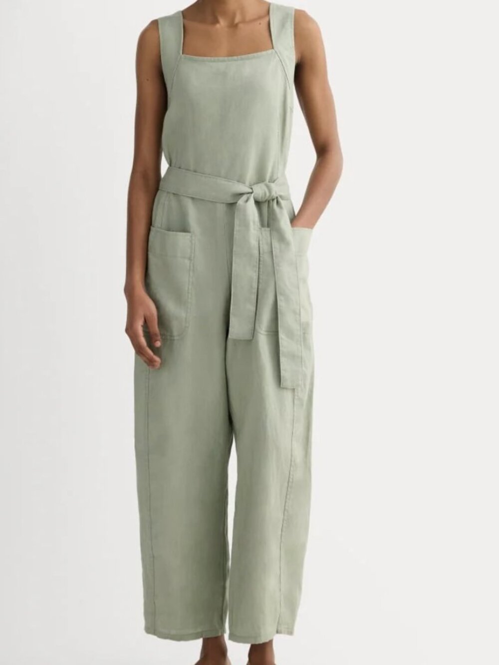 The Utility Coverall in Linen Seagrass Size 14
